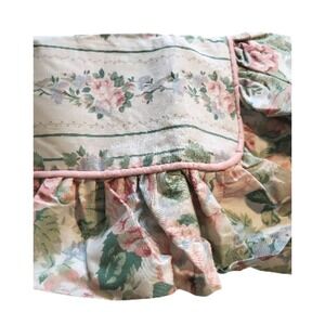 New Vintage Croscill English Rose Ruffle Pillow Sham Standard Elizabeth Gray